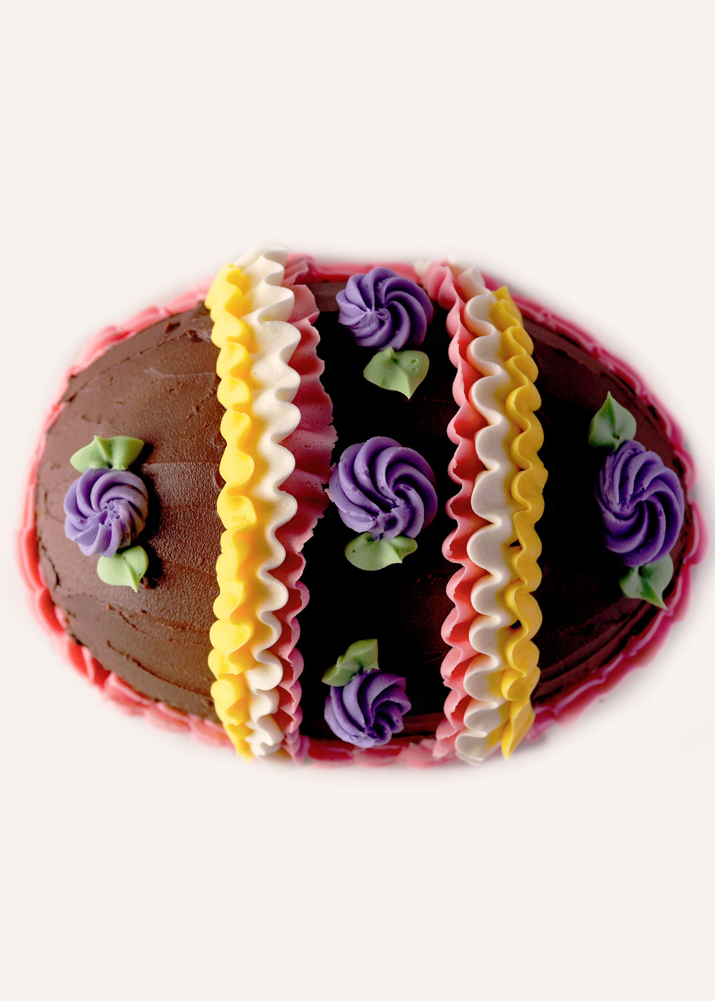 Egg Cake- Yellow with Chocolate Icing