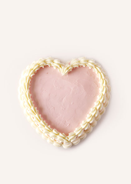 Heart Cake - Yellow with Buttercream Icing