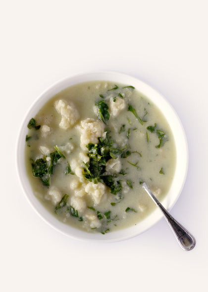 Cauliflower and Arugula Soup